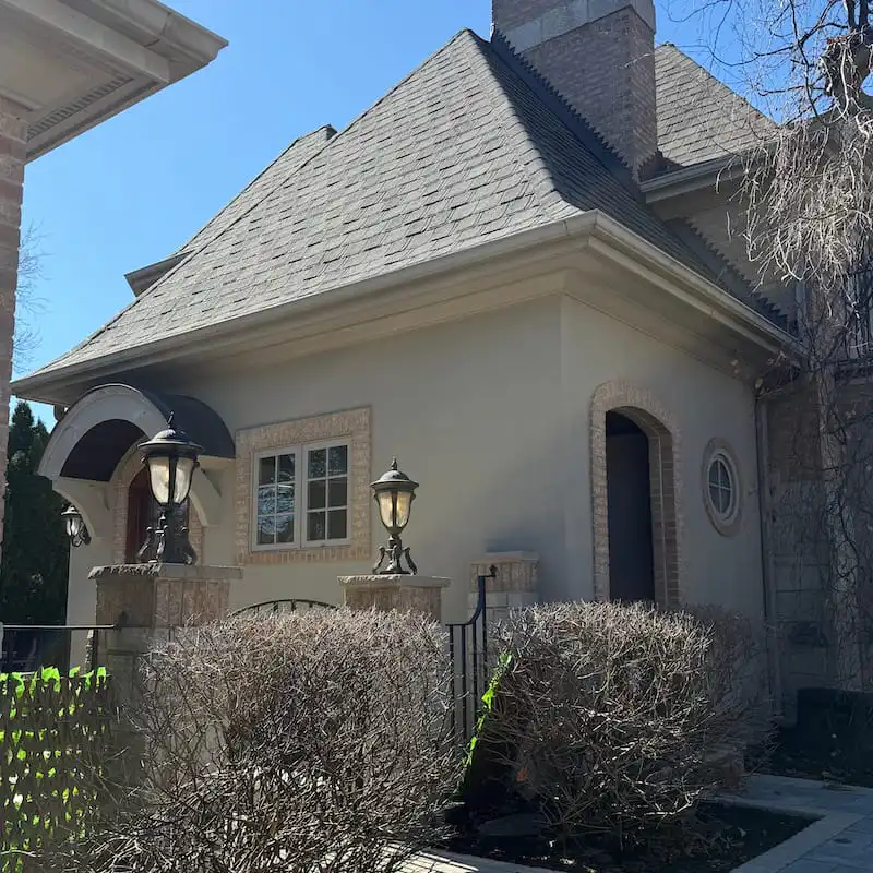 Elegant house with modern architecture and new windows in Arlington Heights, IL.