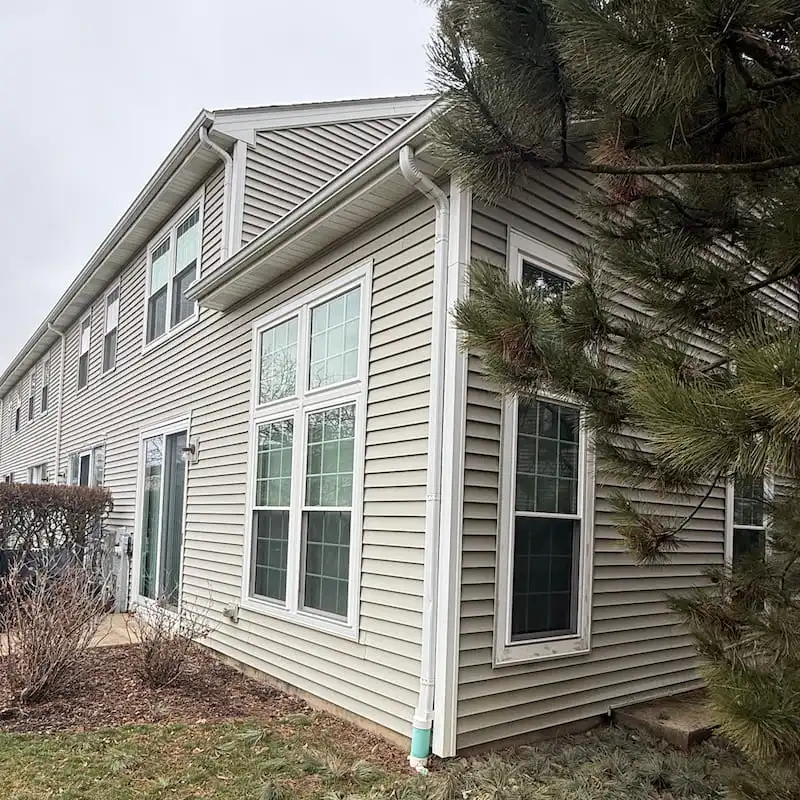 Home in Schaumburg with double hung windows.