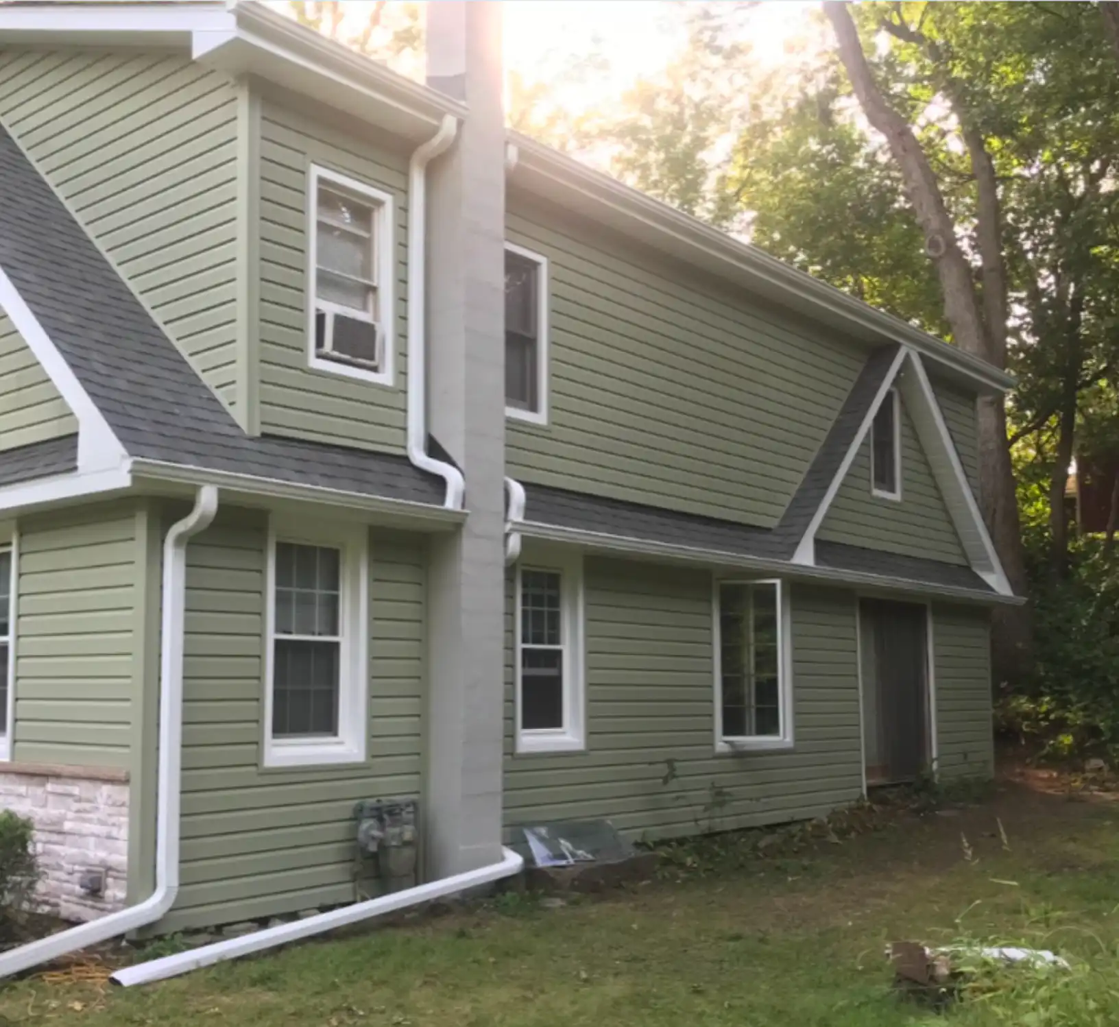 home with newly installed double hung windows in West Chicago, IL.
